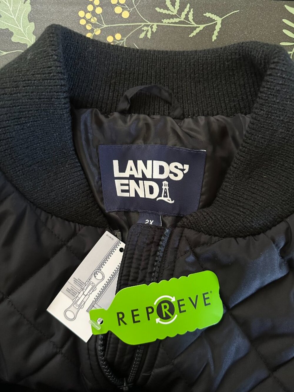 Lands End Women's FeatherFree Insulated Bomber Coat - Picture 4 of 5